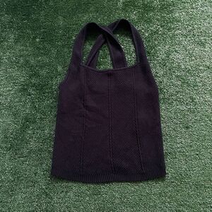 Abercrombie and Fitch Ribbed Tank Top Criss Cross Back Size Medium